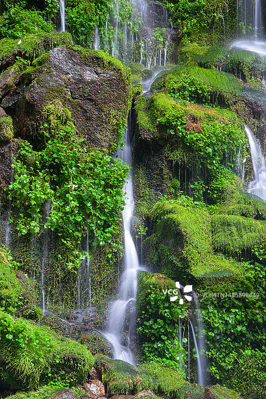 智异山国家公园，蛇谷，瑟比丹瀑布图片素材
