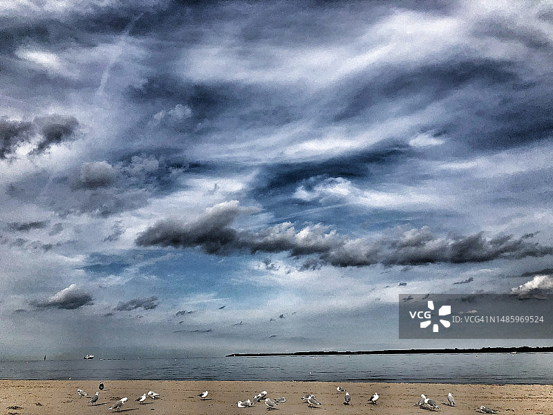 壮观的海上天空图片素材