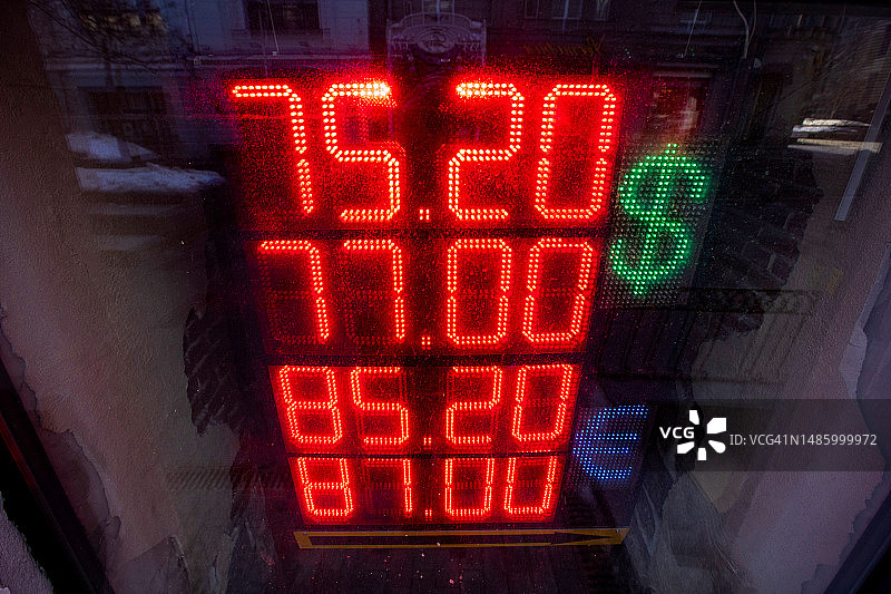 数字屏幕上的汇率图片素材