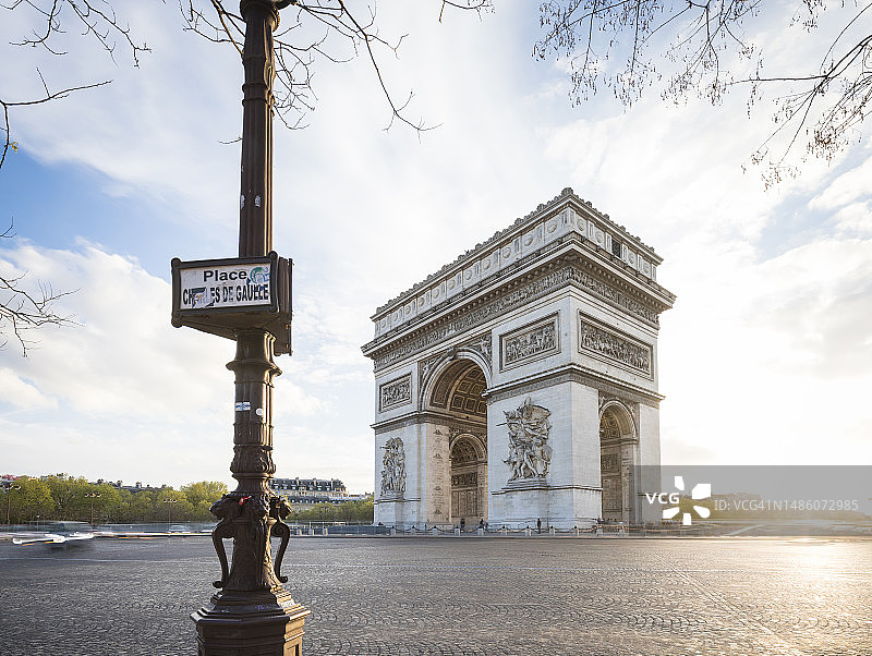 法国巴黎凯旋门掠影图片素材
