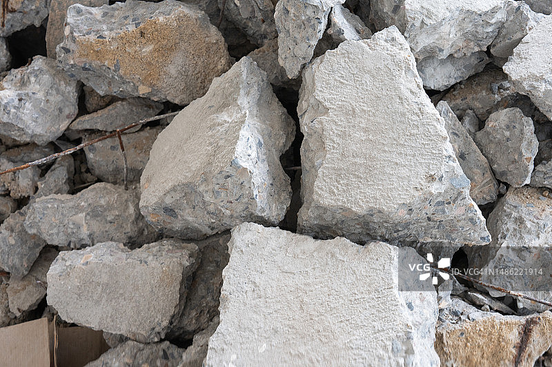 废弃的建筑瓦砾图片素材