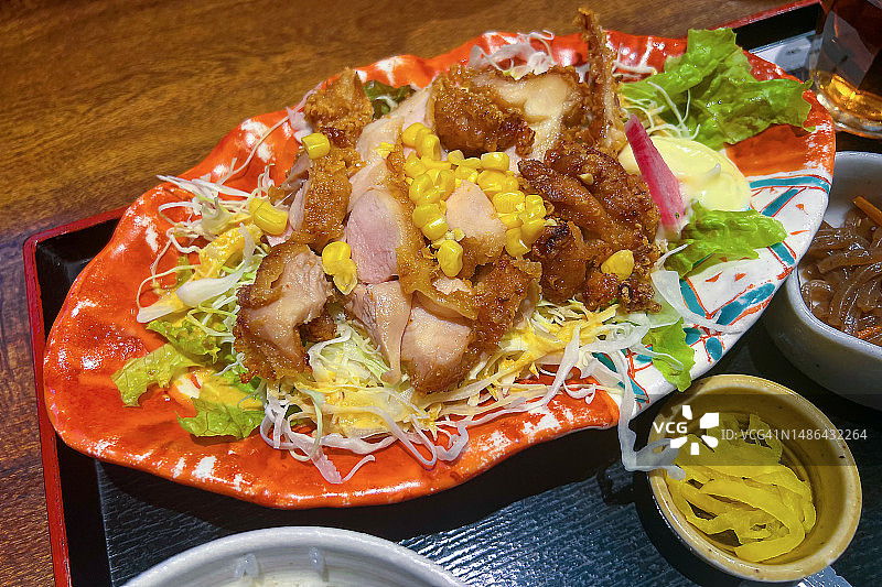 北海道风味炸鸡块图片素材