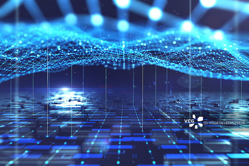 计算机和网络数据连接图片素材
