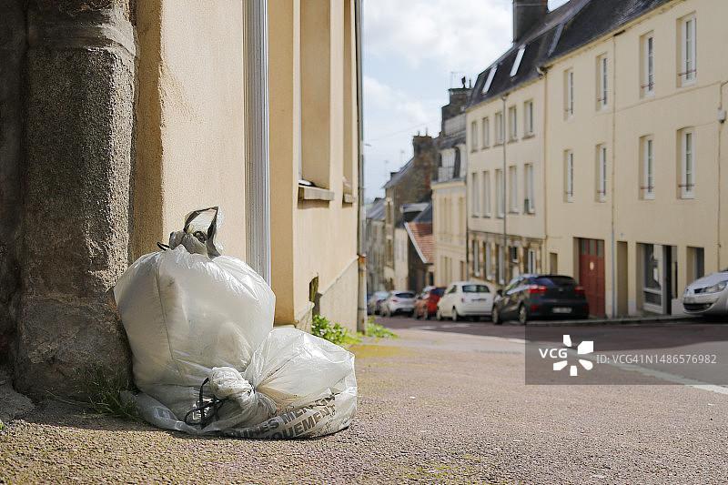 法国科唐坦的垃圾袋图片素材
