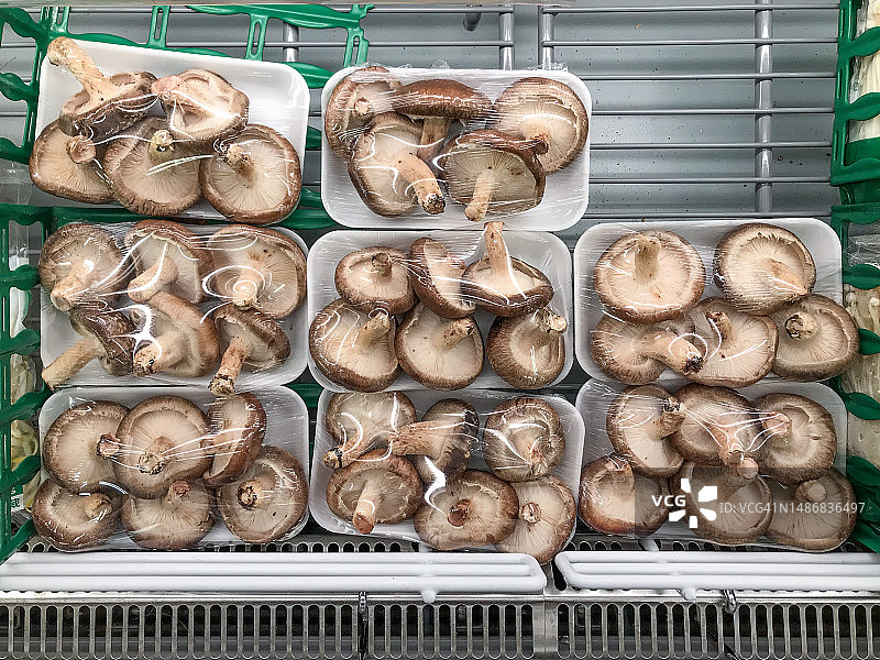 市场上销售的国产香菇图片素材