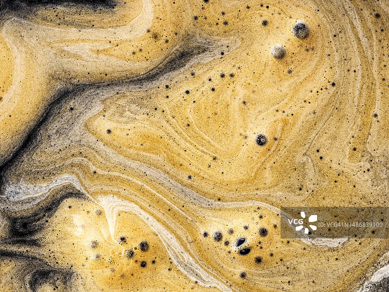 新鲜咖啡牛奶泡沫全景图片素材