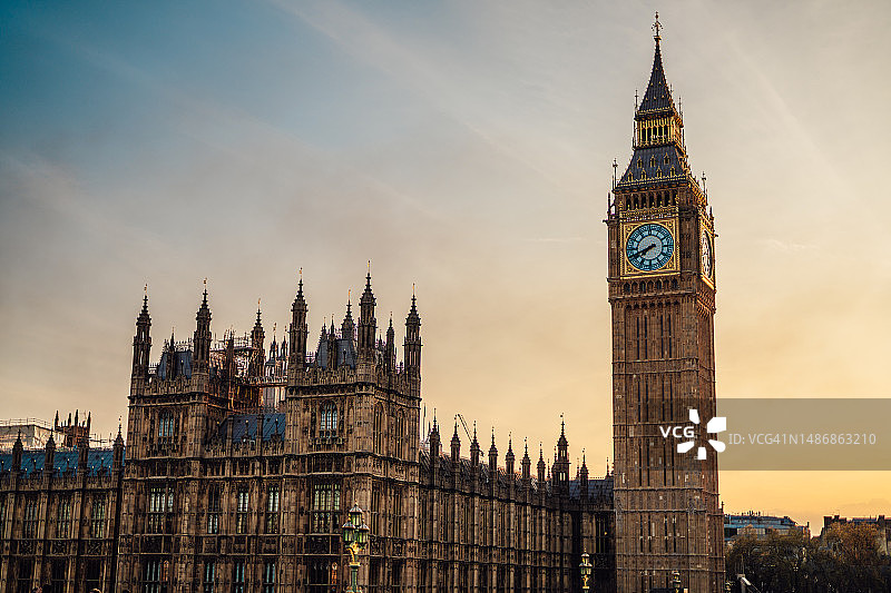 伦敦威斯敏斯特议会大厦图片素材