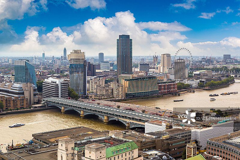 伦敦全景航拍图片素材
