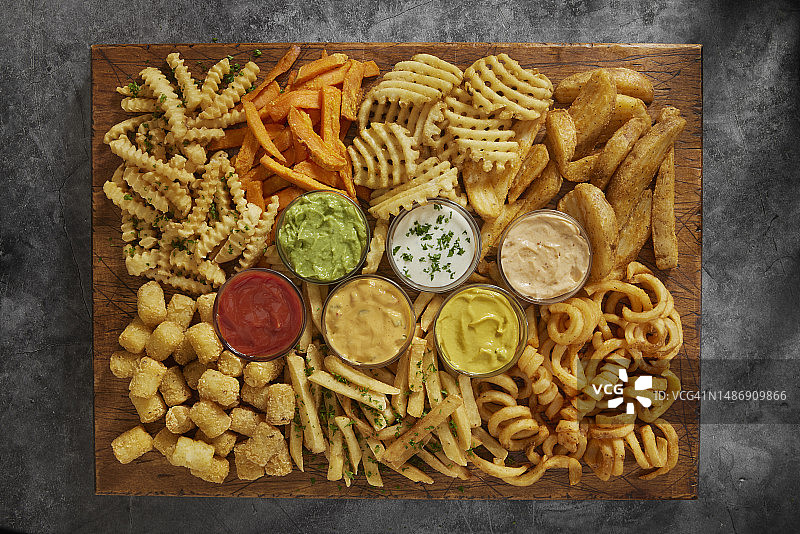 终极炸薯条拼盘图片素材