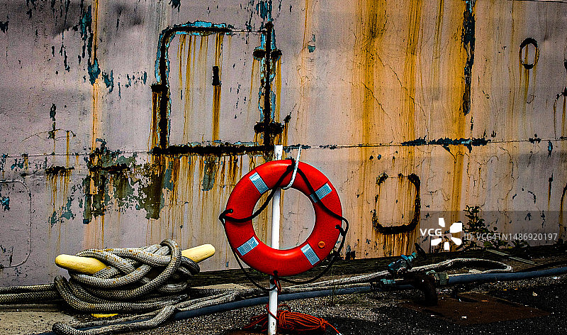 费城海军造船厂的封存舰队图片素材