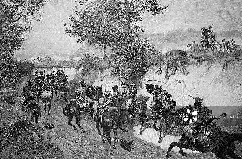 路易斯·费迪南王子于1806年10月10日在萨尔费尔德去世，普鲁士的弗雷德里克·路德维希·克里斯蒂安，1772年11月18日出生于普鲁士，霍亨索伦家族成员，图林根州，德国图片素材