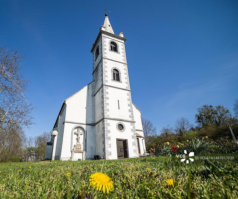 奥地利布尔根兰卢茨曼斯堡天主教教堂图片素材