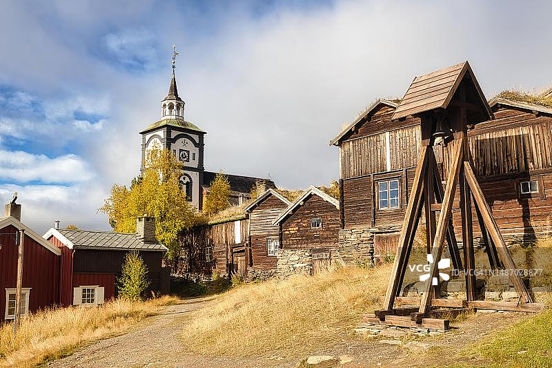 勒罗斯教堂：挪威索尔-特伦德拉格的铁矿小镇，联合国教科文组织世界遗产图片素材