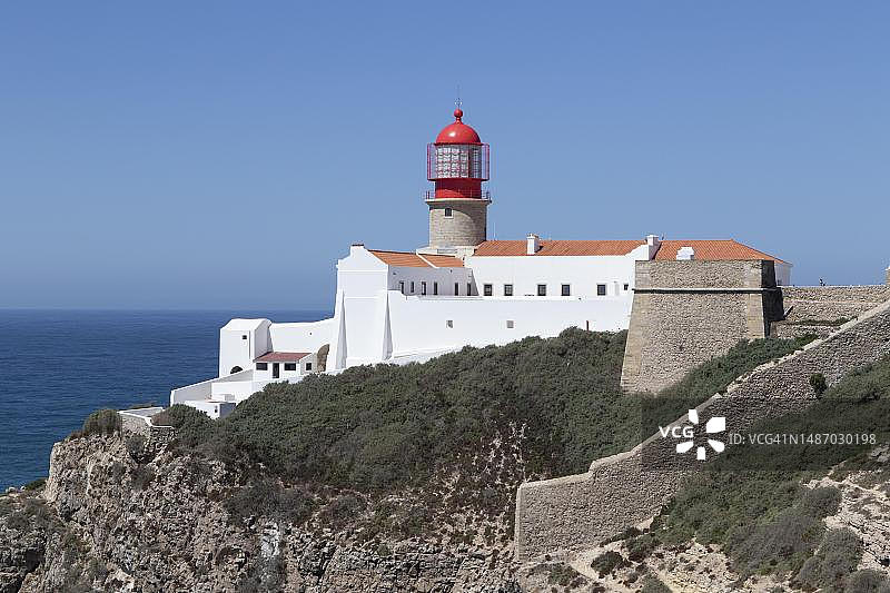 圣维森特角灯塔：欧洲大陆西南端的地标图片素材