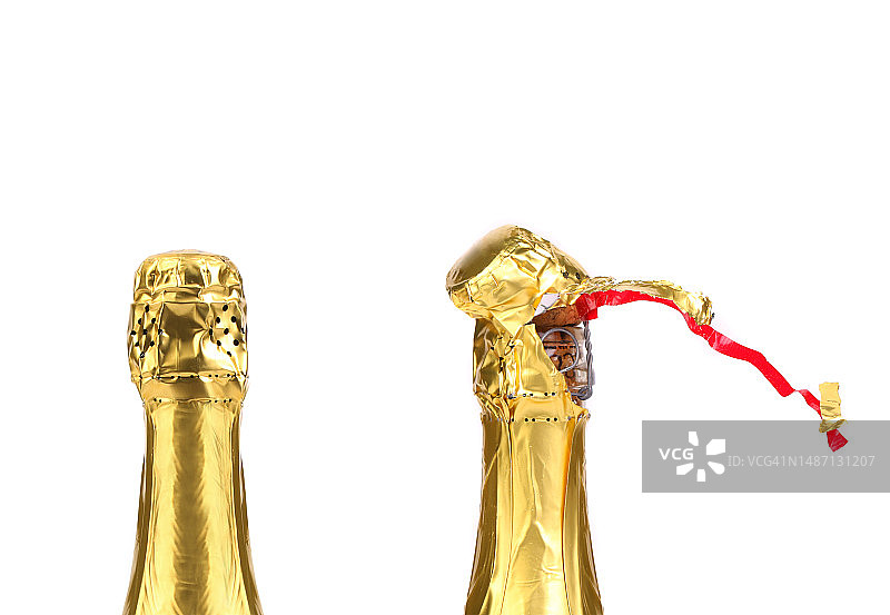 香槟酒瓶的瓶口开启状态，摩尔多瓦图片素材