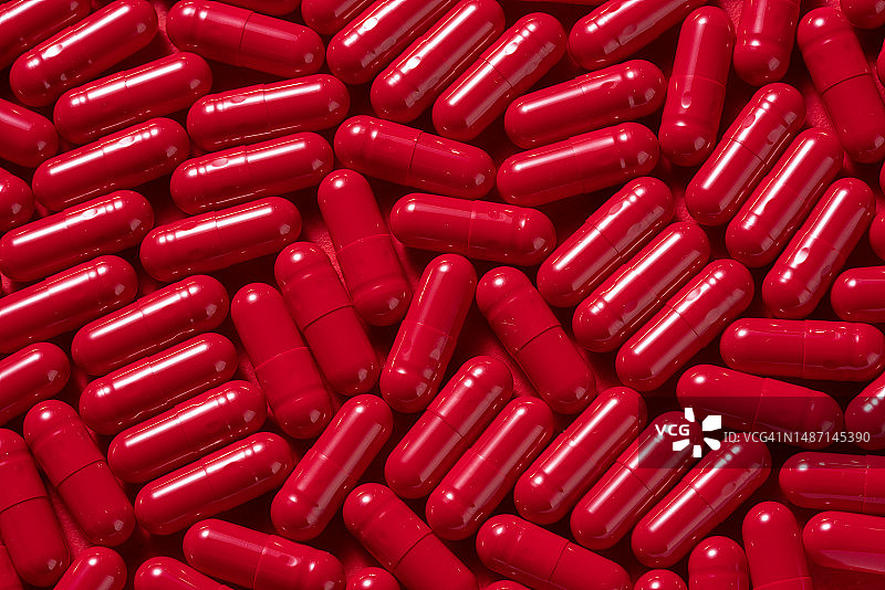 拥挤的红色胶囊背景图片素材