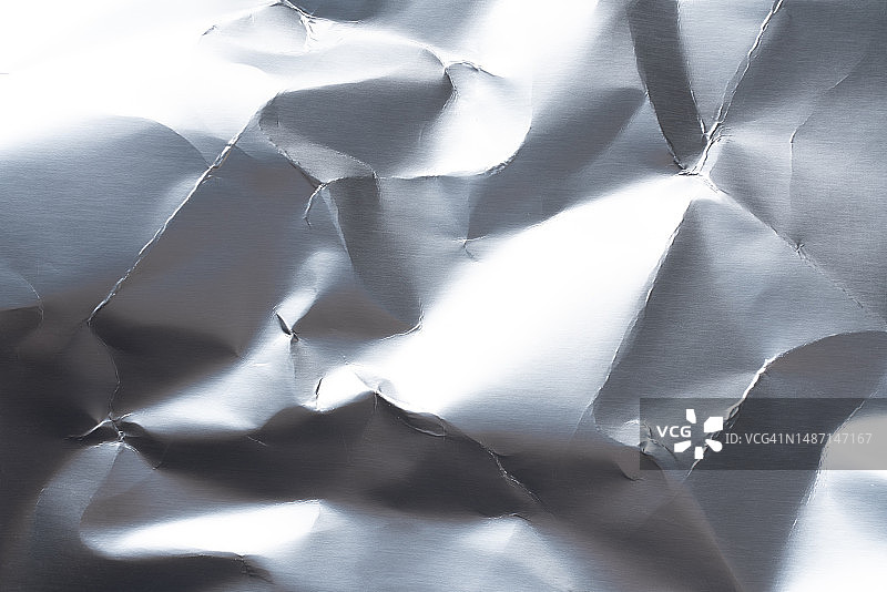 褶皱哑光银色纹理背景图片素材