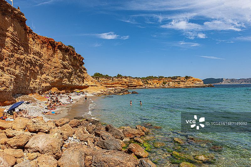 伊维萨岛萨卡莱塔海滩图片素材