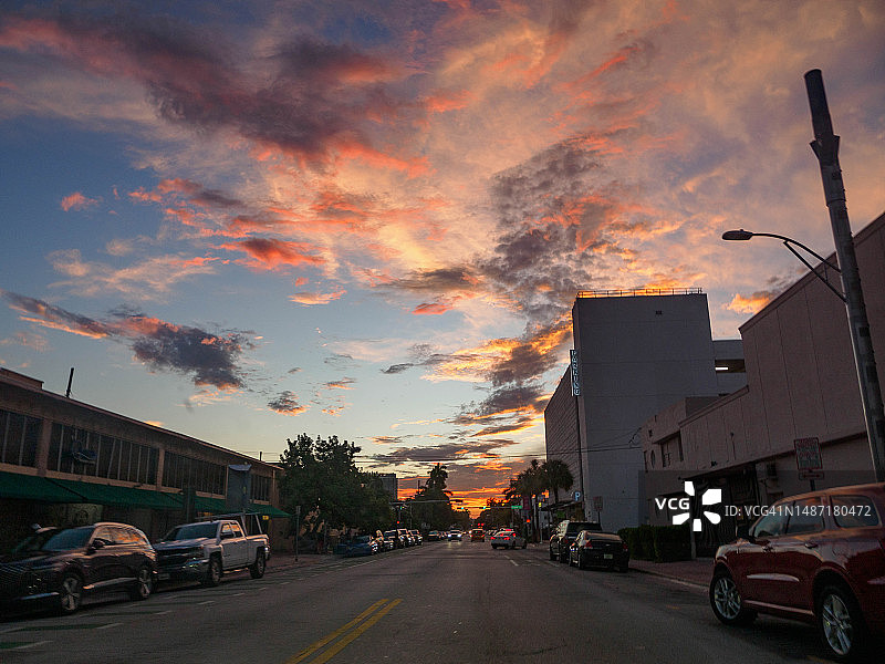 美国佛罗里达州迈阿密日落图片素材