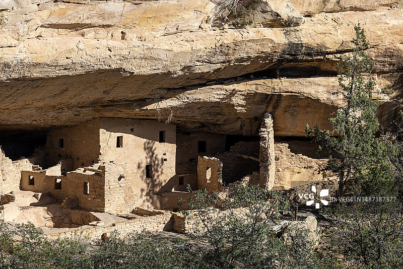 梅萨维德的云杉树屋普韦布洛遗址图片素材
