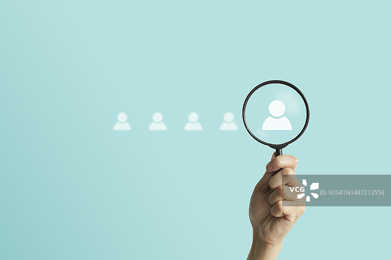 人力资源招聘管理概念：挑选人才加入图片素材