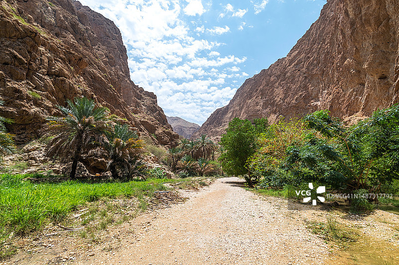 阿曼瓦迪沙布步行道图片素材