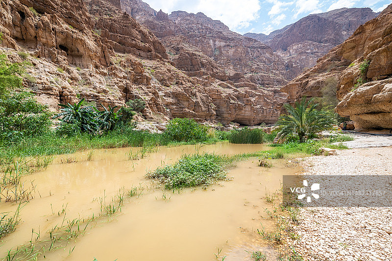 阿曼瓦迪沙布的流水图片素材