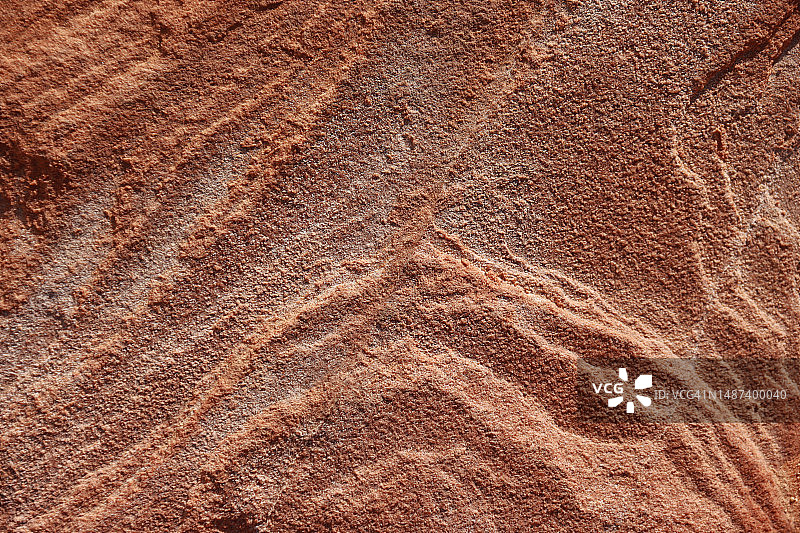 美国内华达州火焰谷州立公园的红色砂岩特写图片素材