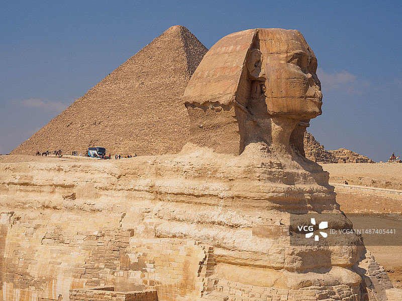 埃及吉萨的狮身人面像图片素材