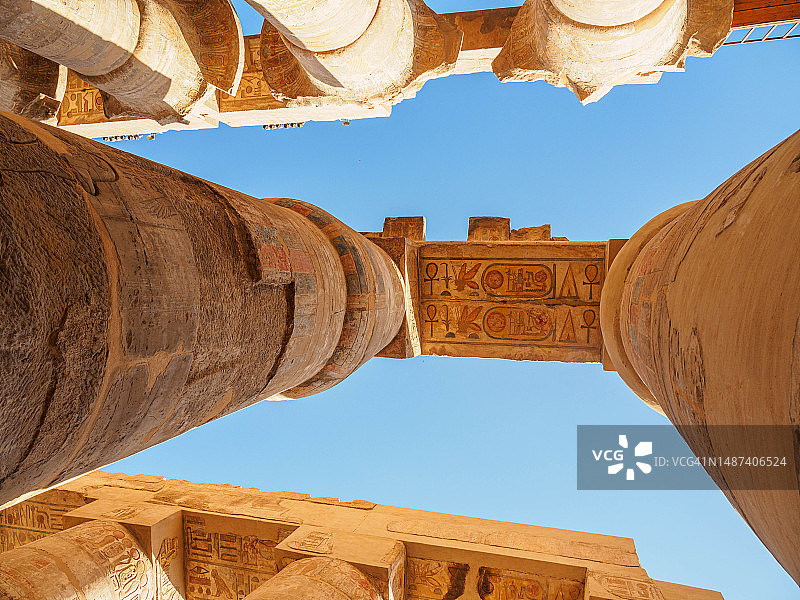 埃及卢克索的卡纳克神庙图片素材