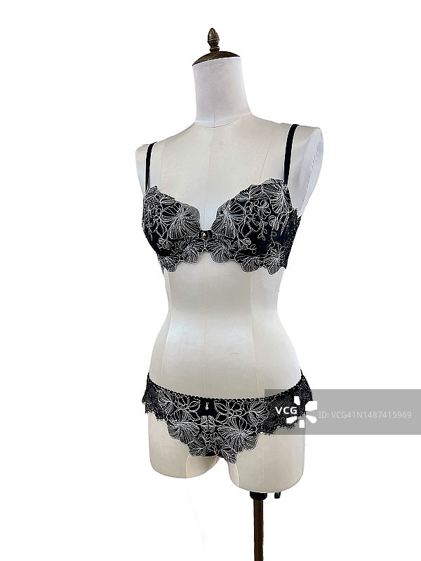 女性内衣，人体躯干，背景已隔离图片素材