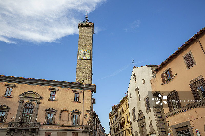 意大利拉齐奥维泰博公民塔广场建筑群图片素材