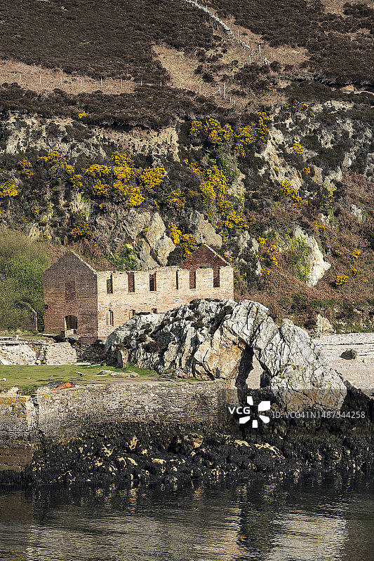 威尔士北部安格尔西岛的旧砖厂遗址图片素材