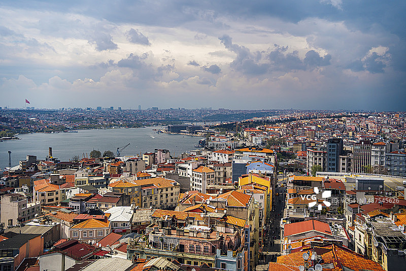 从加拉塔塔俯瞰伊斯坦布尔图片素材