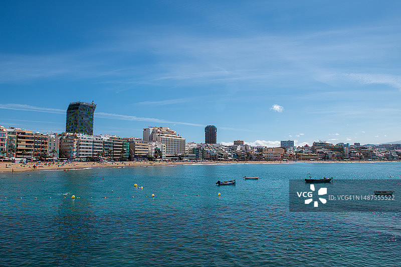 加那利群岛的拉斯卡特拉斯海滩图片素材