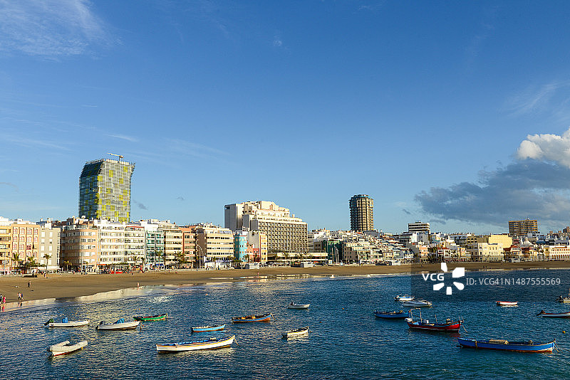 加那利群岛的拉斯卡特拉斯海滩图片素材