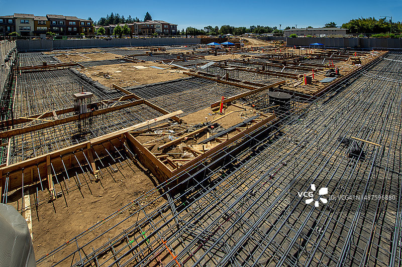 工地上的钢筋图片素材