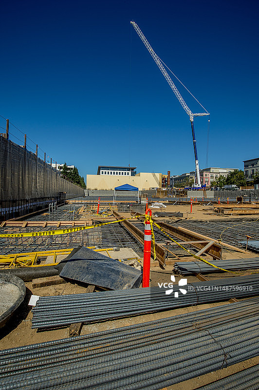 工地上的钢筋图片素材