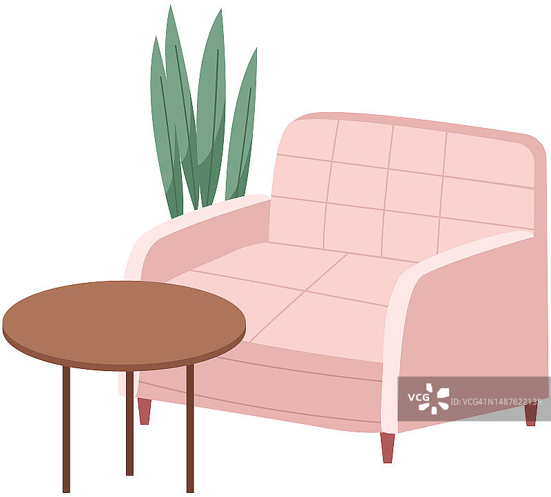 复古彩色扶手椅：现代家居室内元素客厅家具设计理念图片素材