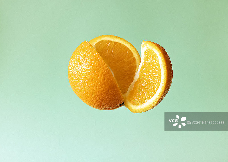 切开的橙子图片素材
