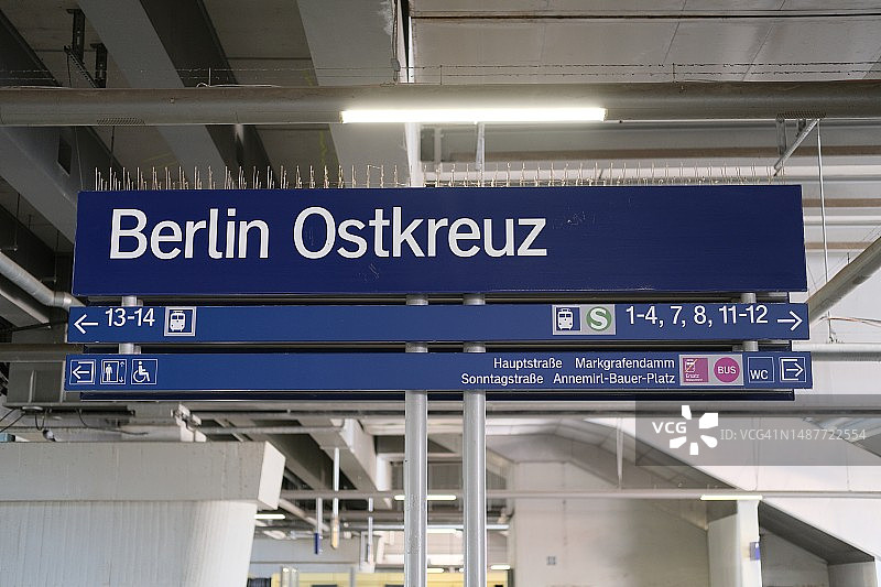 德国柏林S-Bahn“柏林东十字”站牌图片素材