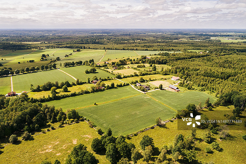 农业景观鸟瞰图图片素材