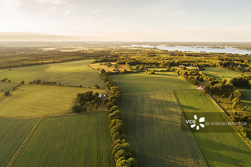 农业景观鸟瞰图图片素材