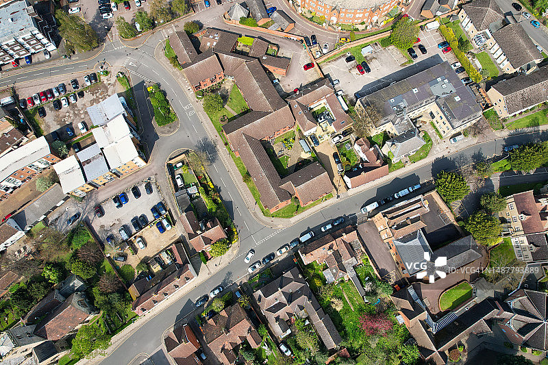 英国城市街道和建筑航拍图片素材