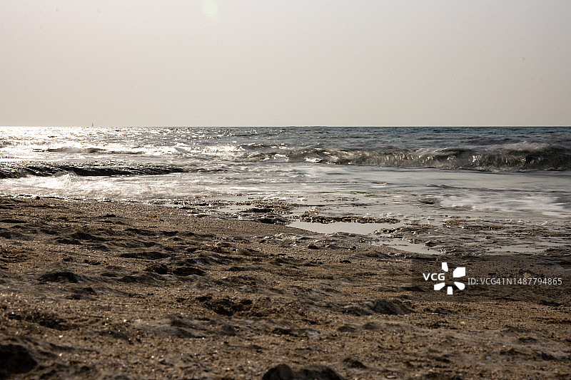以色列纳哈里亚的晴空海景图片素材
