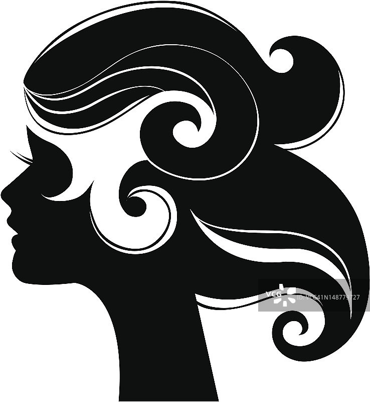 美丽的女人剪影图片素材