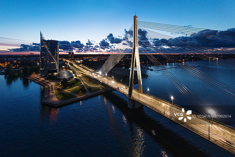 道加瓦河，里加，拉脱维亚图片素材