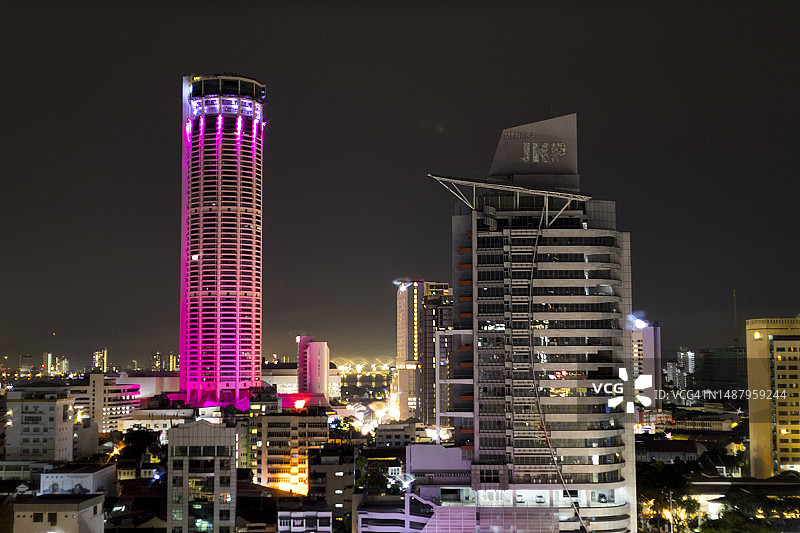 槟城光大大厦的灯光图片素材