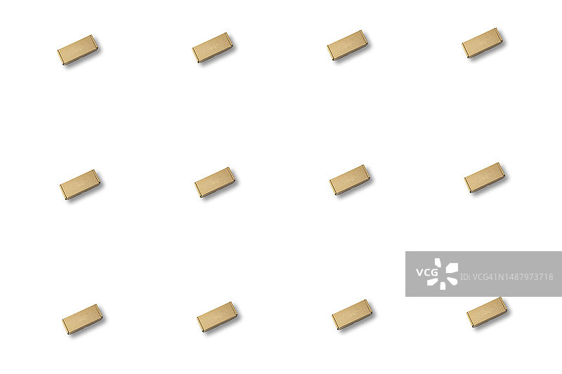 白色背景上的无缝重复纸板箱图案图片素材