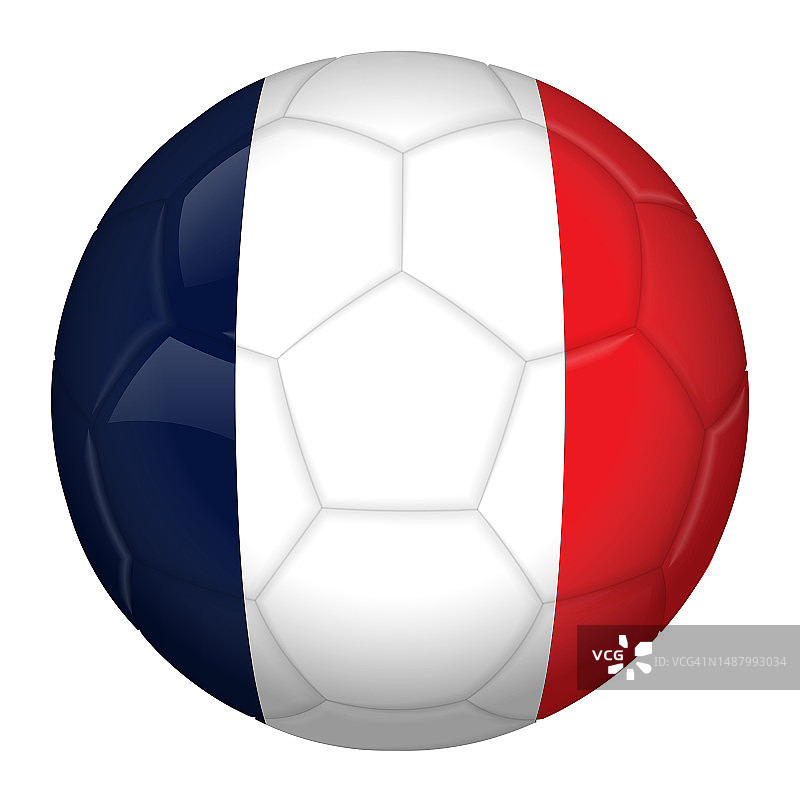 带有法国国旗的足球，锦标赛图标图片素材